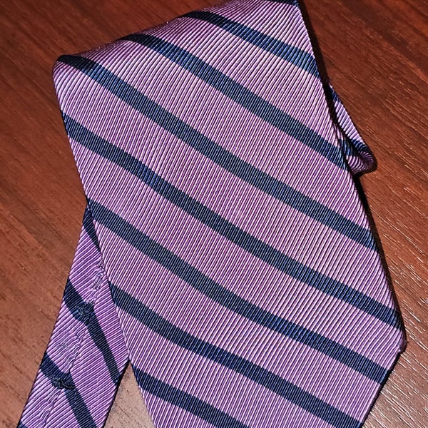 Brooks Brothers Makers Repp Necktie Stripe Silk Business Pro Corpcore Hip Preppy