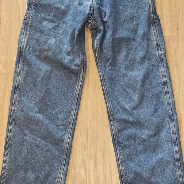 Carhartt mens Carpenter Fleece Lined Jeans 32x32 Dungaree