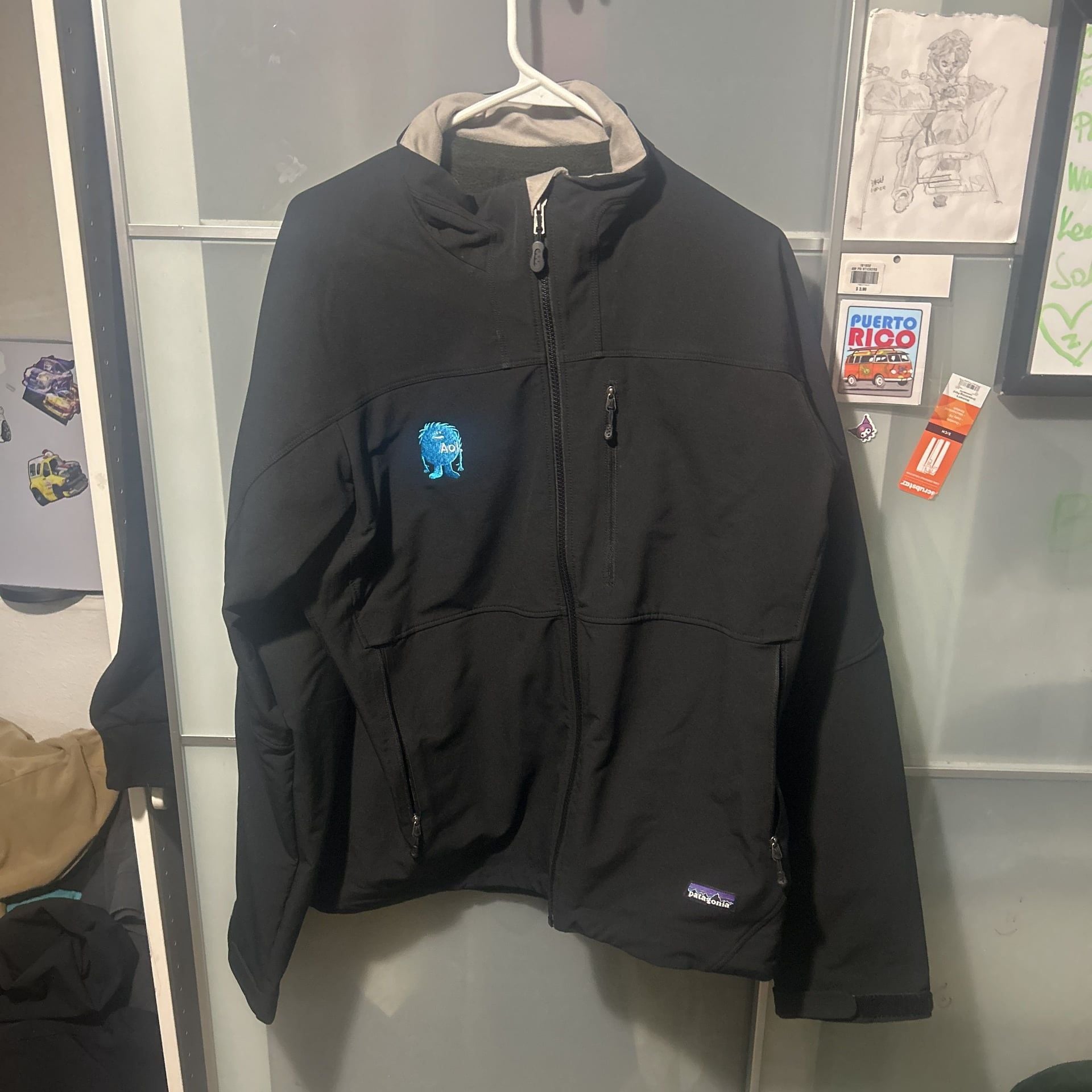 Patagonia Jacket Mens XL Black Adze Hybrid Performance Soft Shell 2