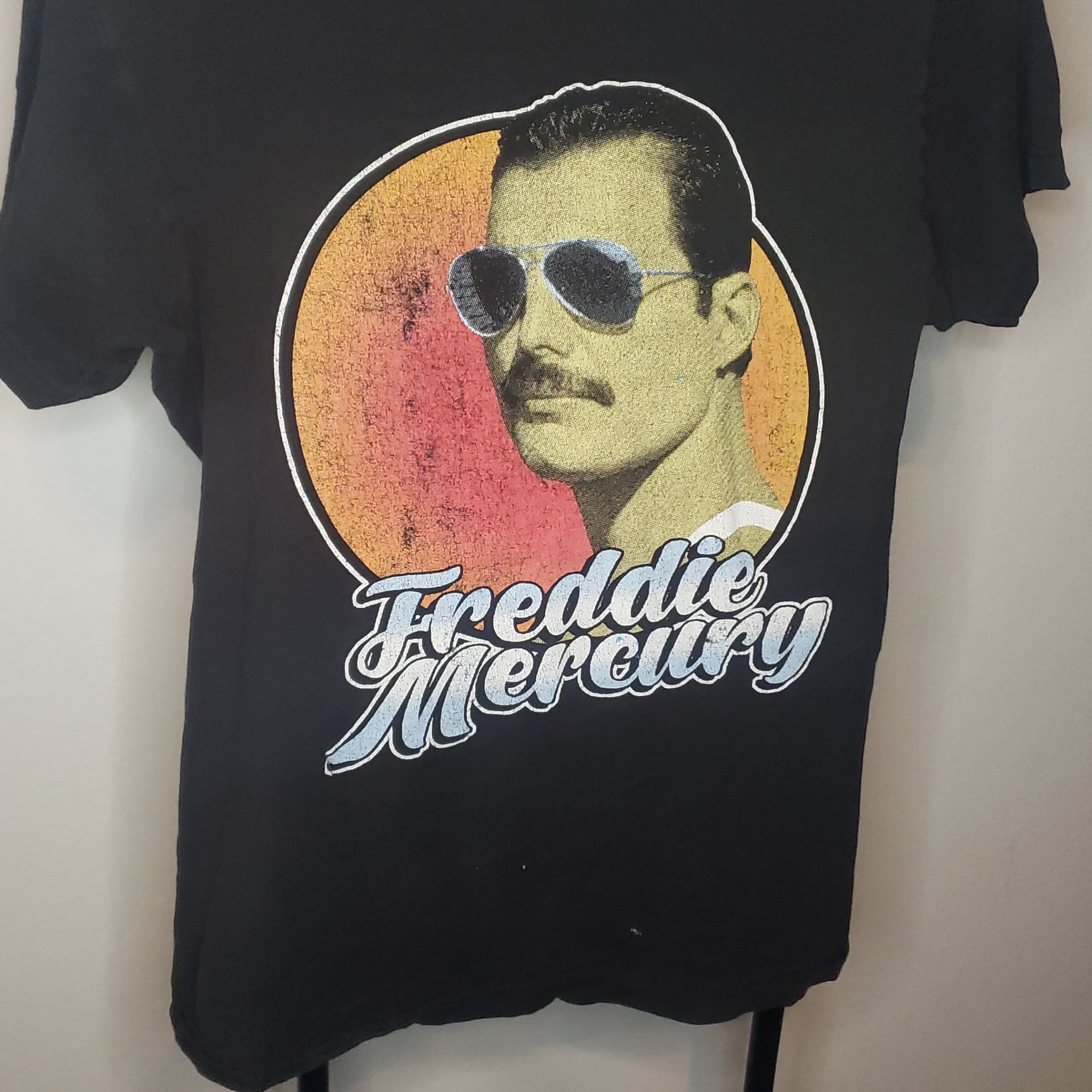 Freddie Mercury T-Shirt Official Merch Black Graphic Tee Size Medium Pre-Owned 1