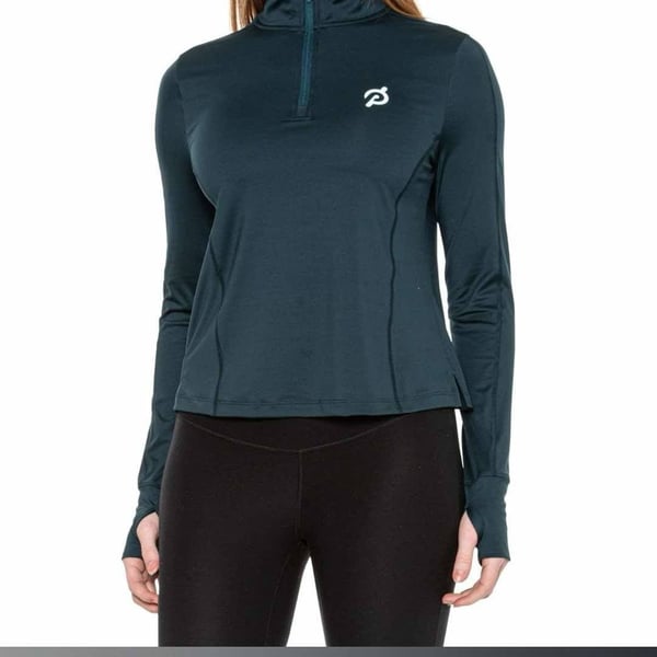 PELOTON Warm Up Shirt - Zip Neck, Long Sleeve Size Small NWT