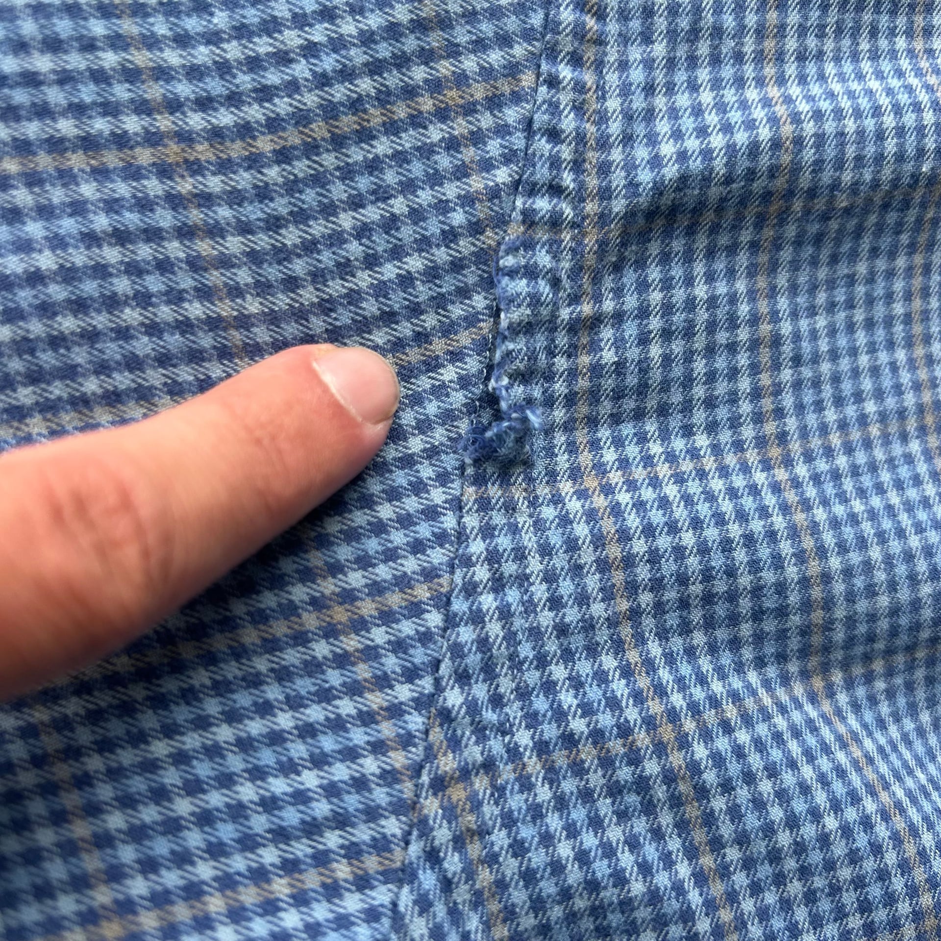 Mens Brooks Brothers button down dress shirt Blue Cotton/wool long Sleeve XL 6