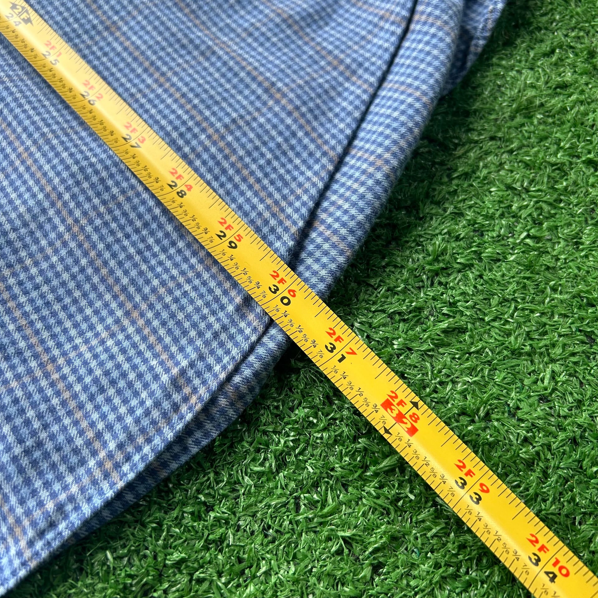 Mens Brooks Brothers button down dress shirt Blue Cotton/wool long Sleeve XL 5