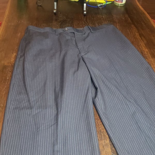 Monte Carlo Navy Wool Chalkstripe Single Breasted Suit