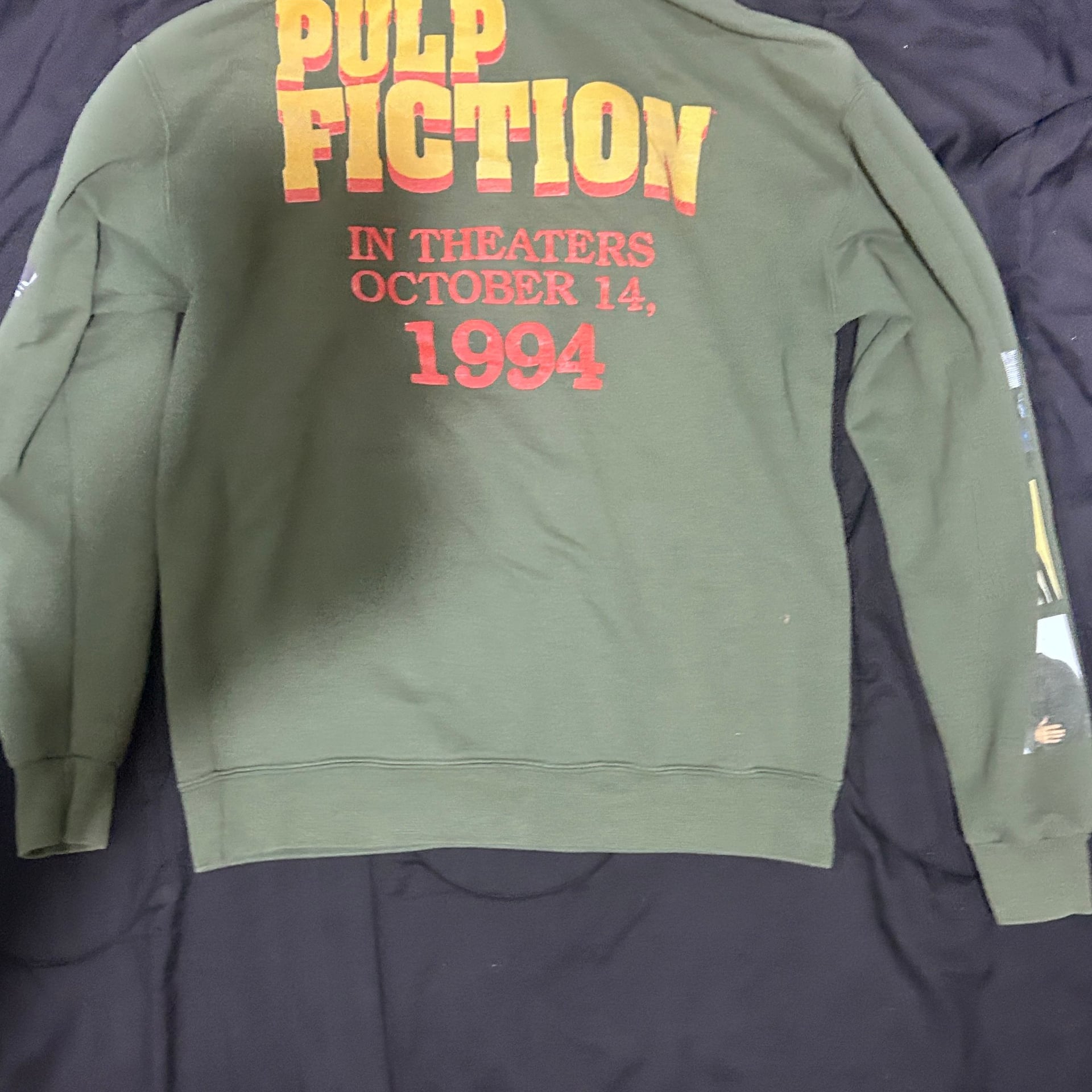 Pulp Fiction Green Hoodie Men's Medium 3
