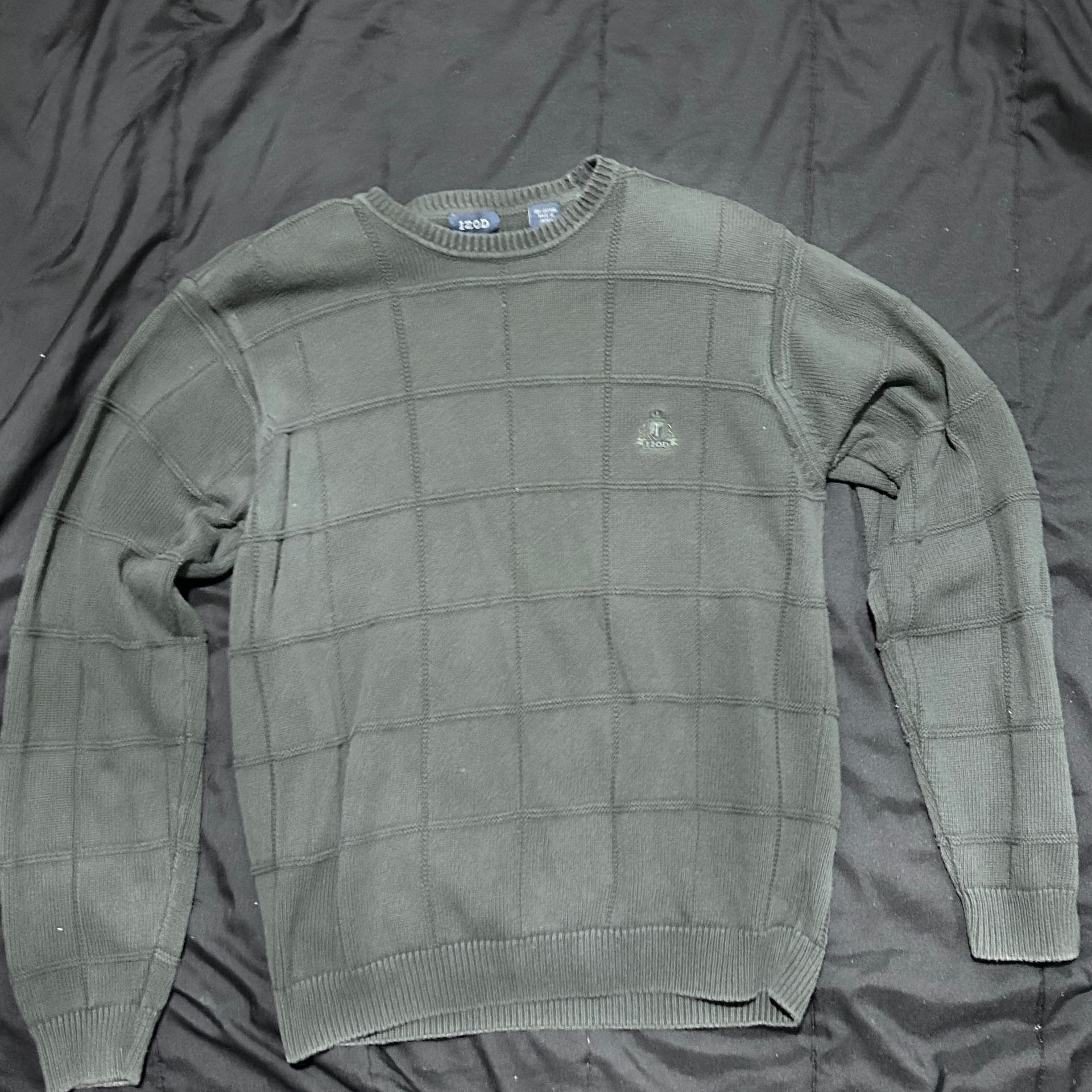 Izod mens crew neck sweater green 2