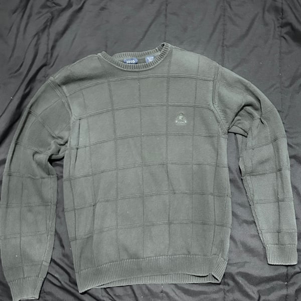 Izod mens crew neck sweater green
