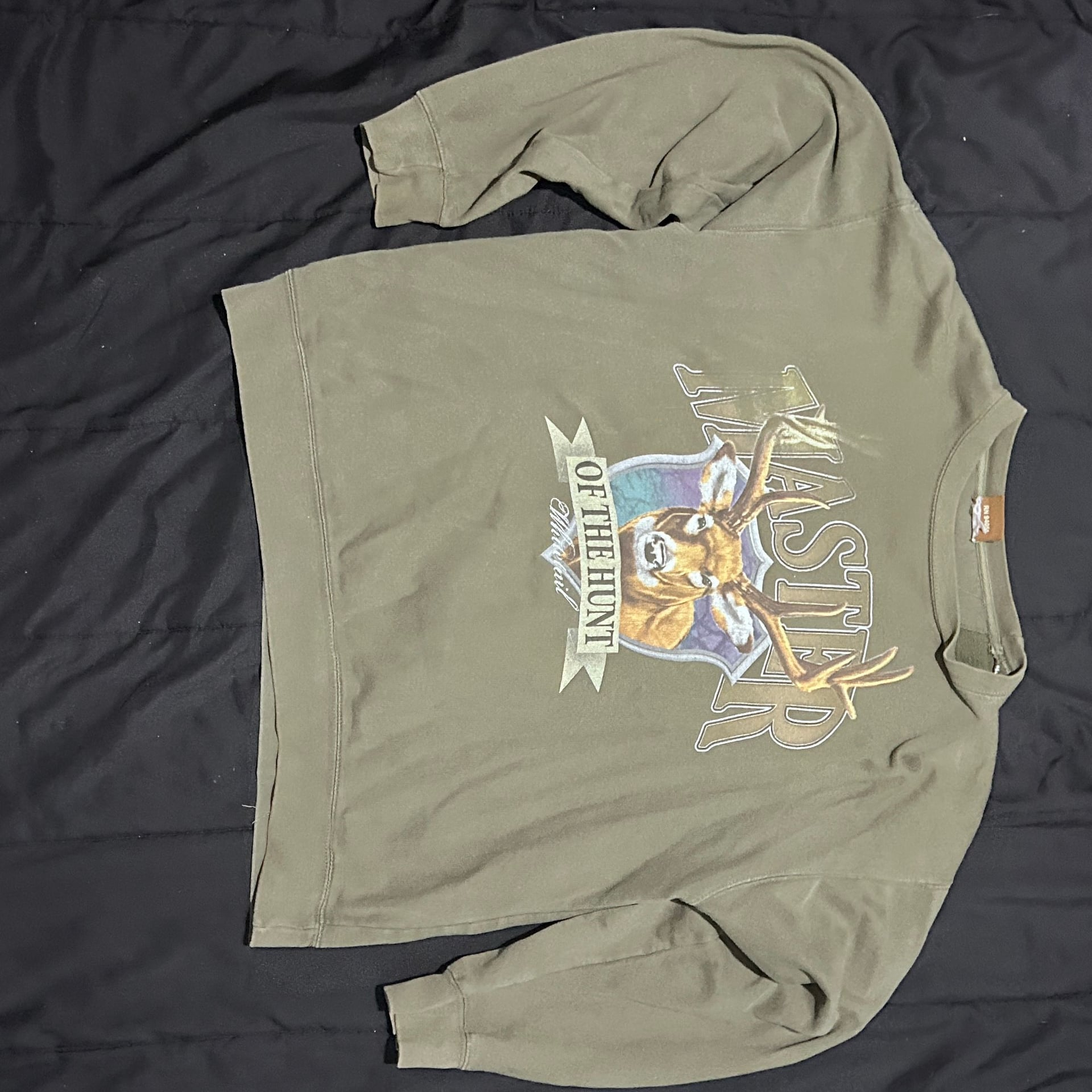 American Outdoors Mens M Long Sleeve White Tails Unlimited Themed Cotton Sweatshirt 2