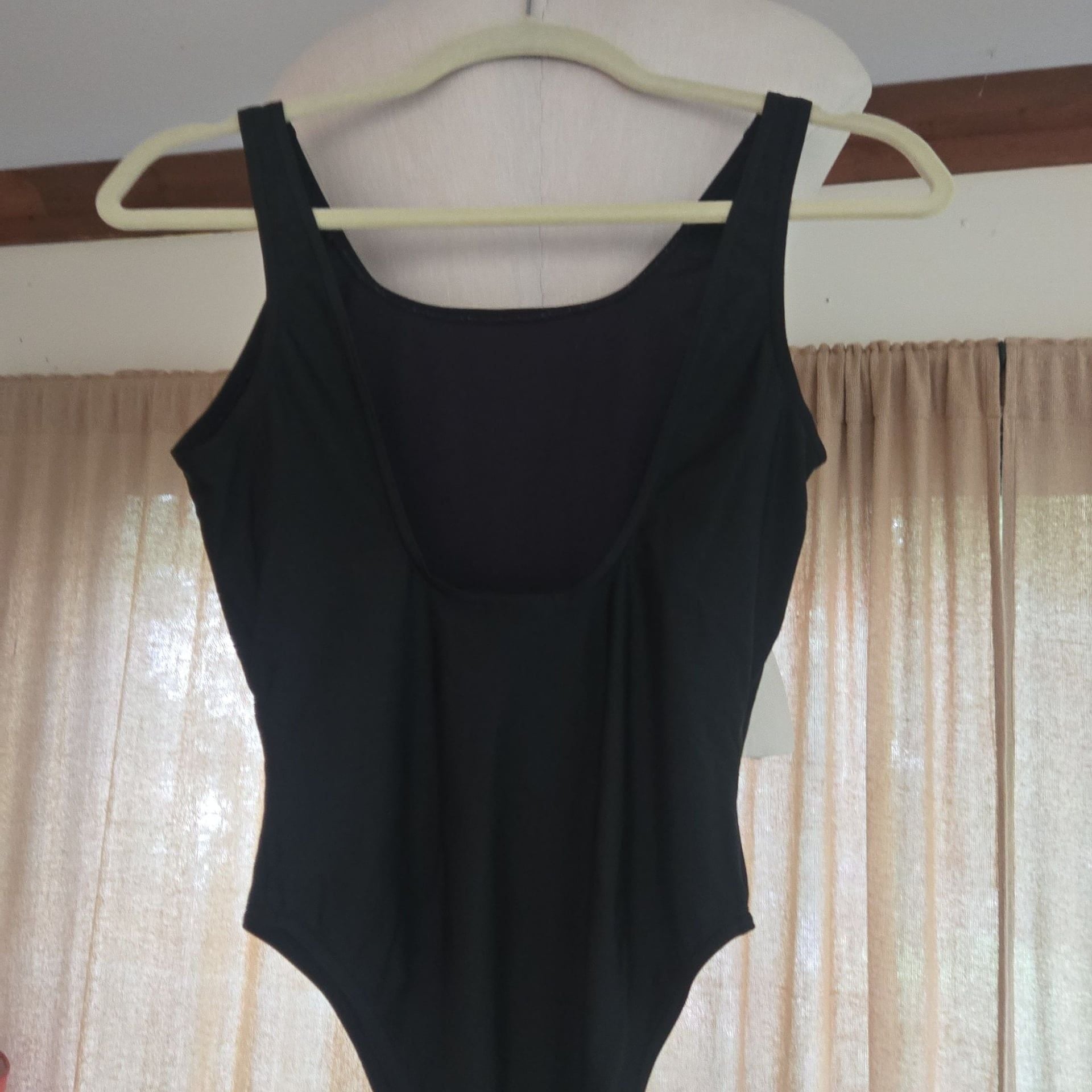ADIDAS - Women's- Black & White Logo High-Cut One Piece Swim Suit - Size M 4