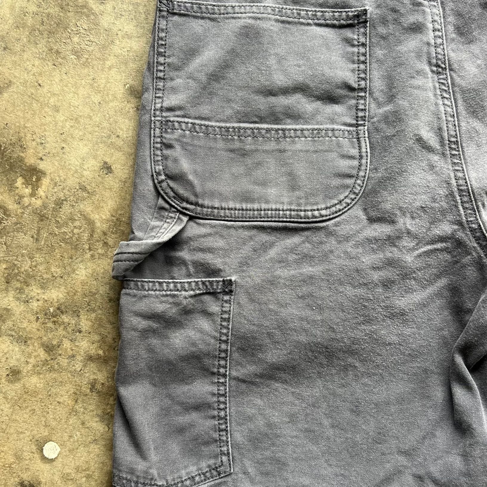 Vintage Carhartt Carpenter Shorts Relaxed Fit Charcoal Gray Size 34 5