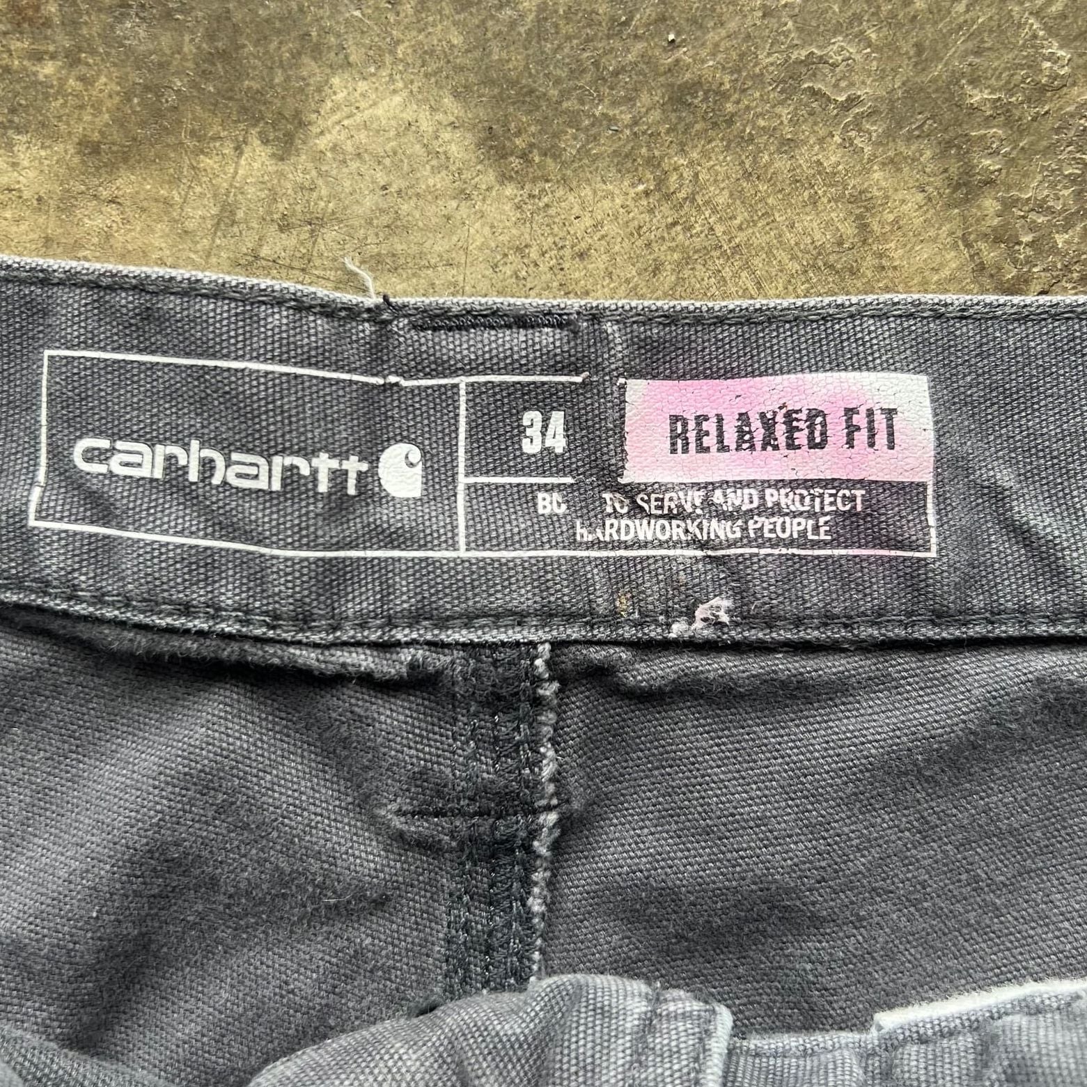 Vintage Carhartt Carpenter Shorts Relaxed Fit Charcoal Gray Size 34 4