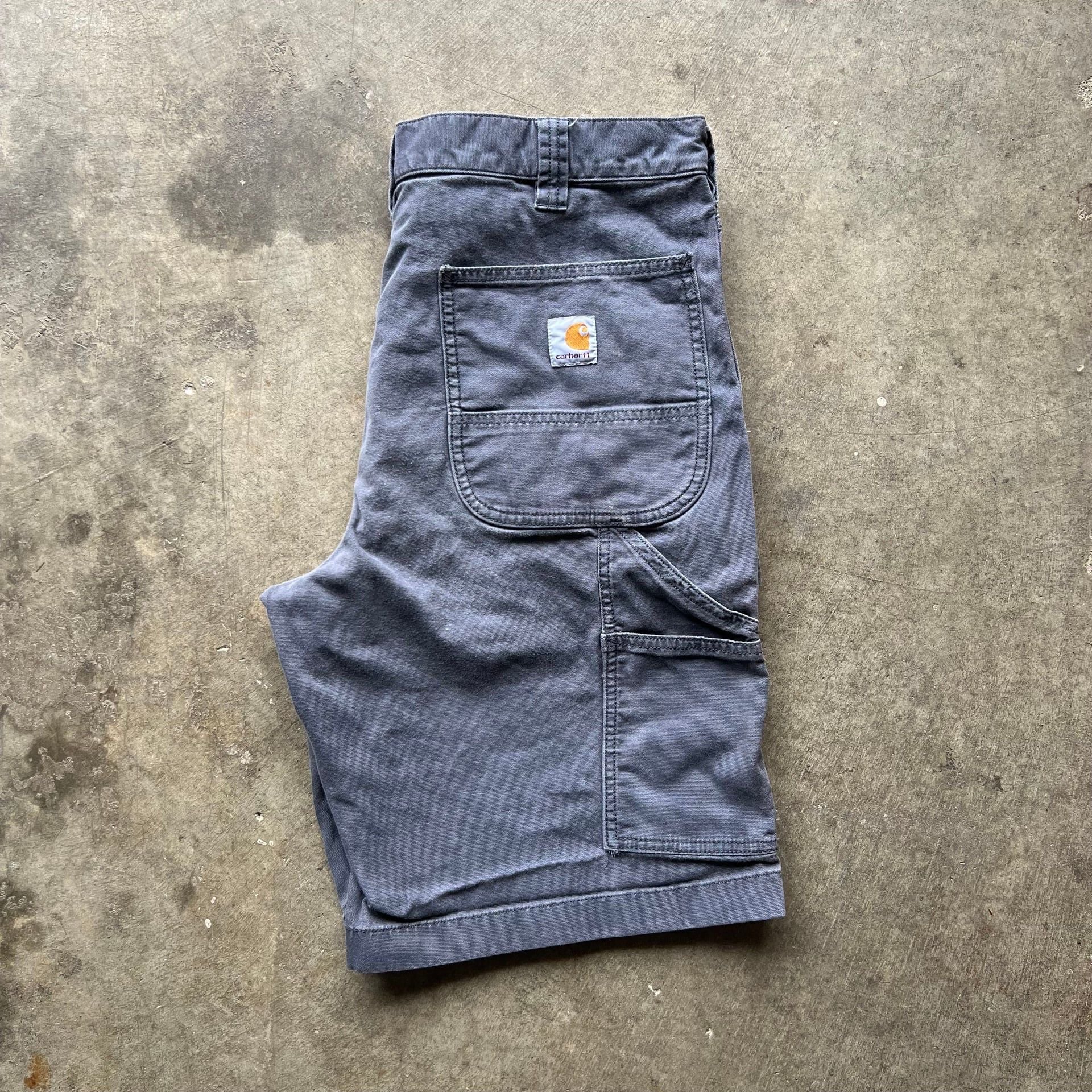 Vintage Carhartt Carpenter Shorts Relaxed Fit Charcoal Gray Size 34 2