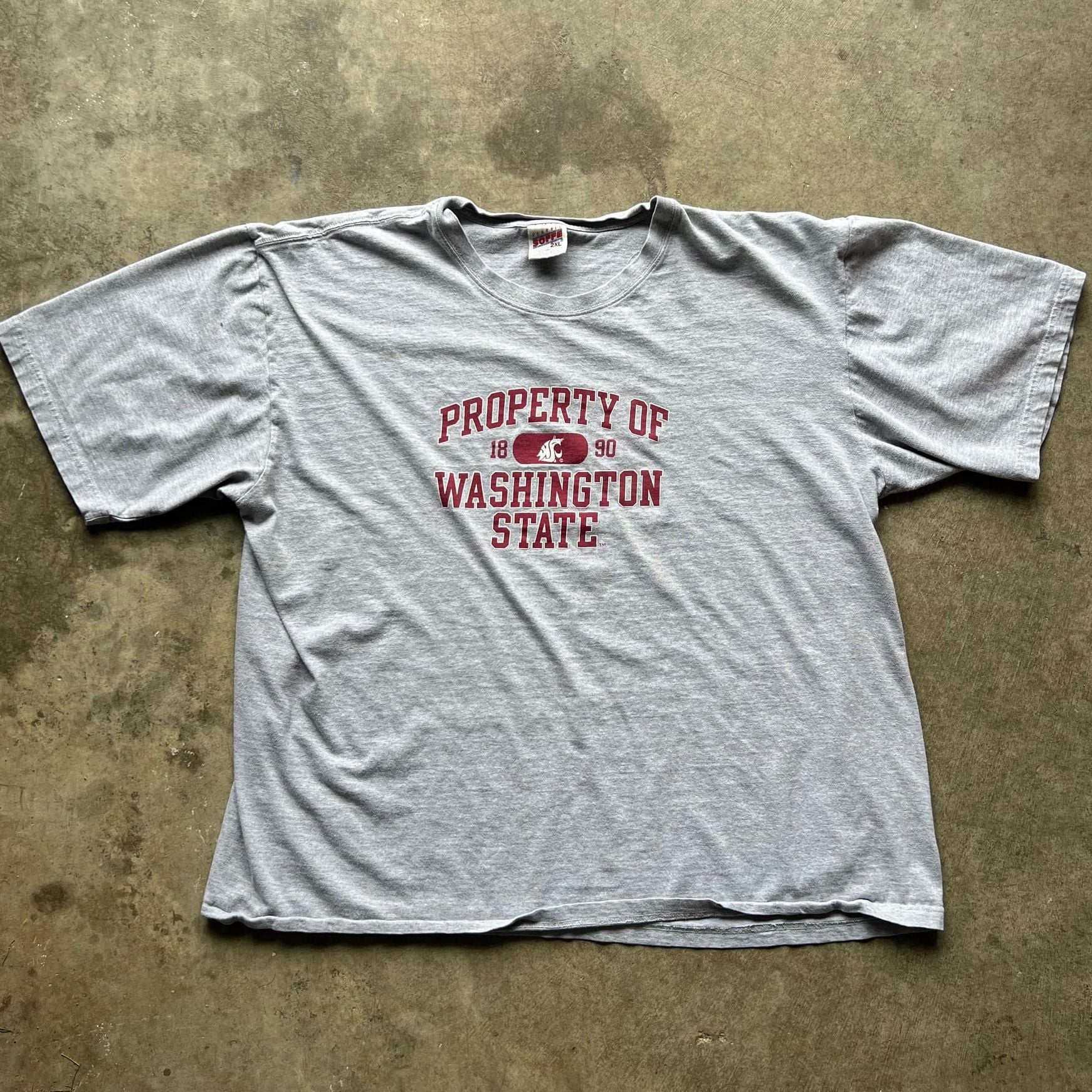 Vintage T Shirt 80's Classic Soffe 2XL Washington State Cougar WSU est 1890 2