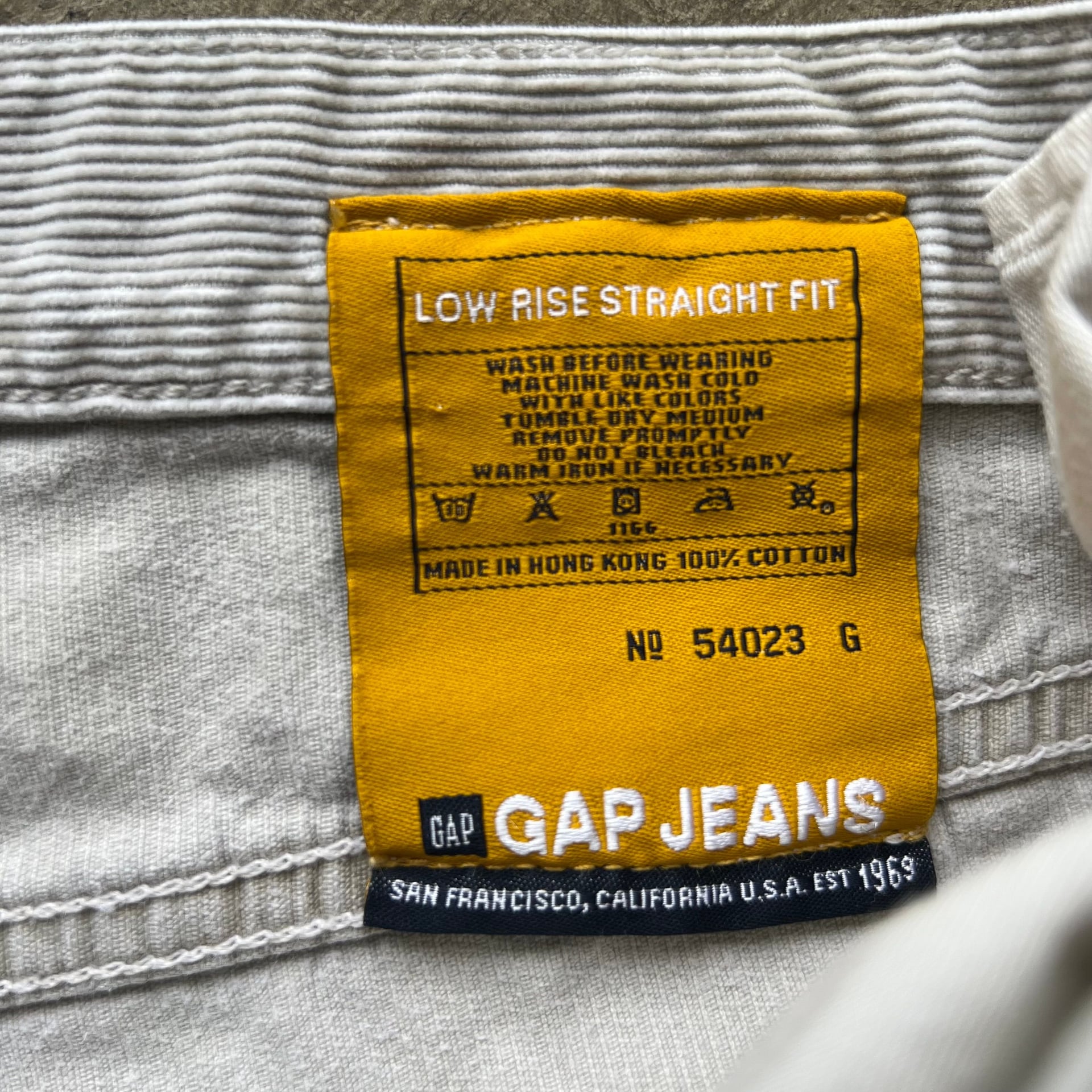 Gap Corduroy low rise 30x32 Cream made in 1969 Casual Vintage pants 3