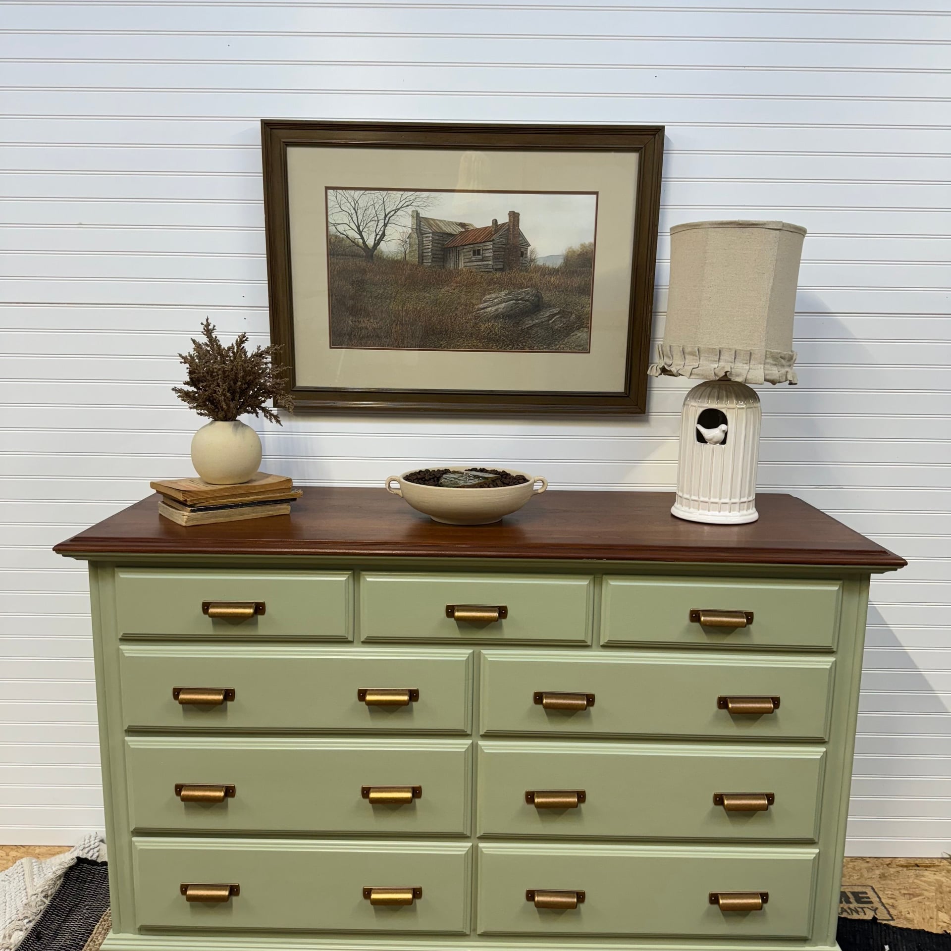 Vintage Dresser 6 Drawer By Bassett Furniture Sage Green for Sale in Seattle, WA - , 1