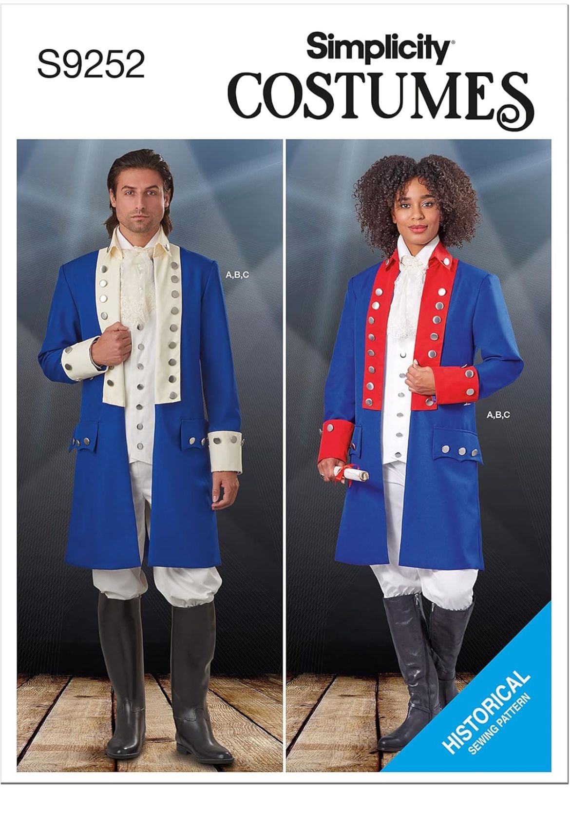 Simplicity Sewing Pattern S9252 Size 34-42 Men Colonial Hamilton Costume Cosplay 1
