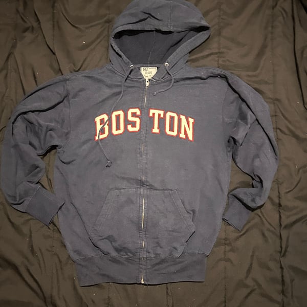 Womens Full Zip Boston Hoodie Sweatshirt 