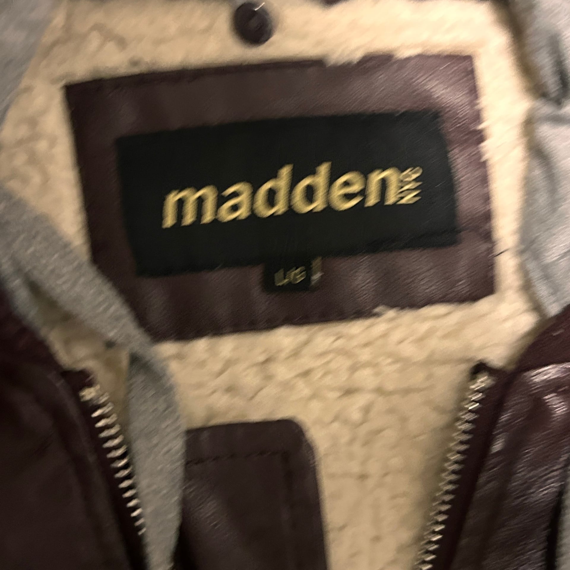 Madden NYC Women Red Faux Leather Jacket Medium 3