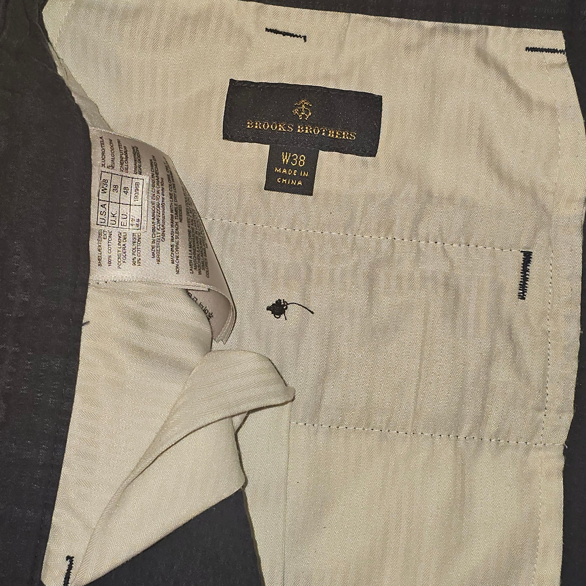 Mens Brooks Brothers Navy Blue Seersucker Shorts 3