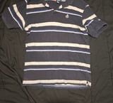 Chaps Men's Blue Stripe Short Sleeve Polo Shirt 1