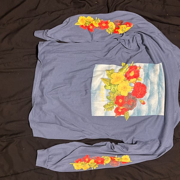 Empyre Rose Bunch Dark Blue Long Sleeve T-Shirt