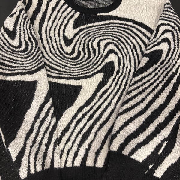 Japanese Brand × Streetwear × Vintage Knitwear Sweaters Hip Hop Maze Jacquard Gothic Pullover