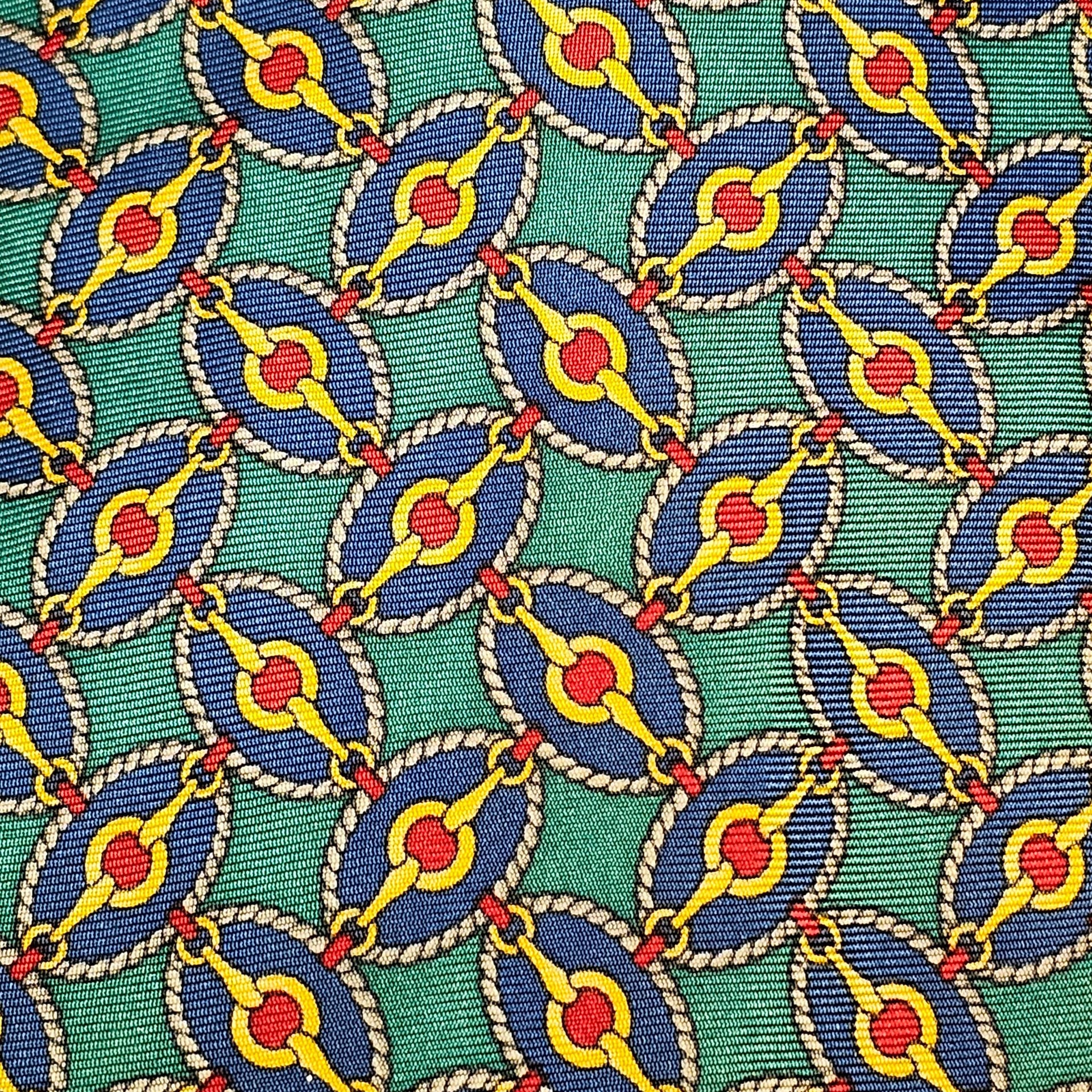 Mens 90s Brooks Brothers Makers Emerald Green Bit Pattern Tie 5