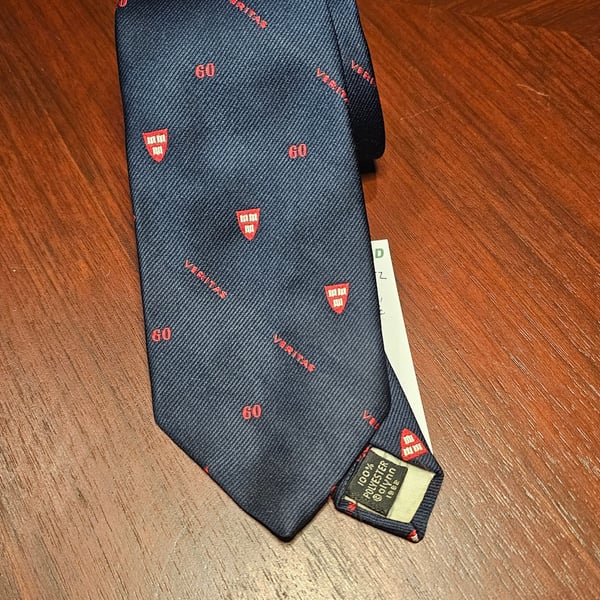 Sakowitz Harvard Veritas All Silk Tie Woven In England 54.5”x3”