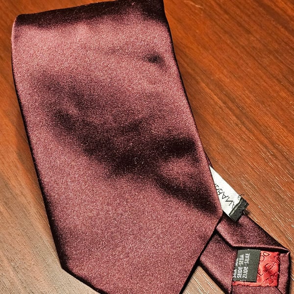 Nano CD Icon Tie Burgundy, Red and White Silk