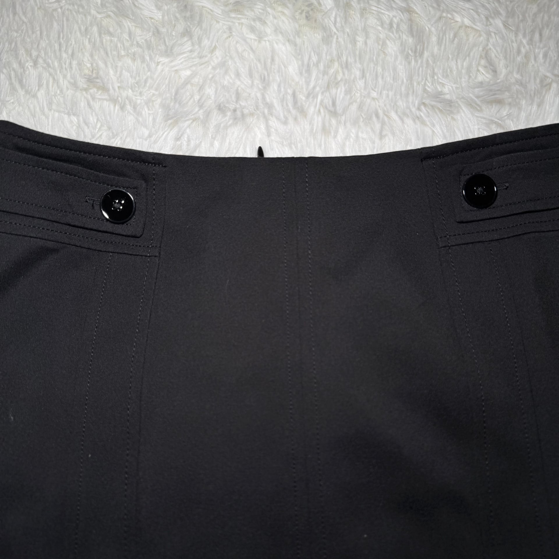 White House Black Market Sz 0 Black Mini Skirt 3