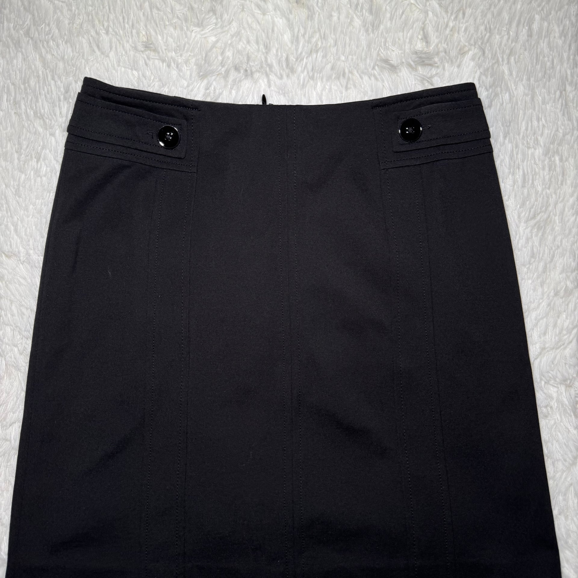 White House Black Market Sz 0 Black Mini Skirt 1