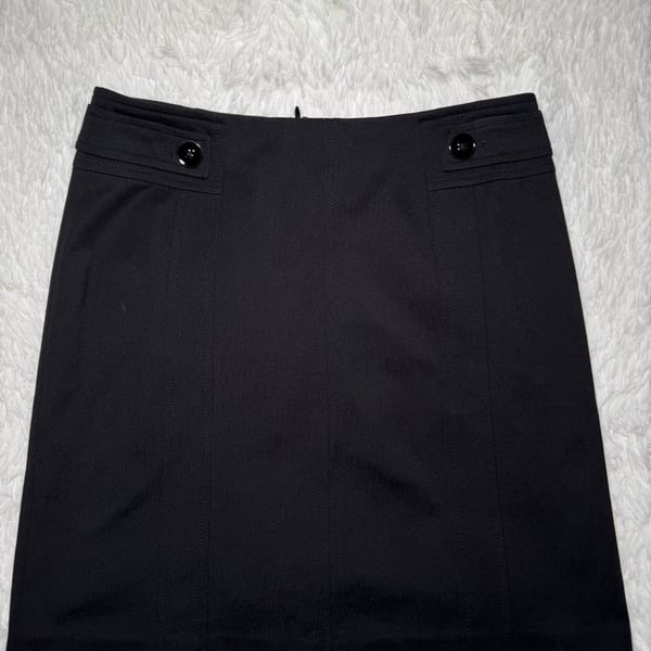 White House Black Market Sz 0 Black Mini Skirt 