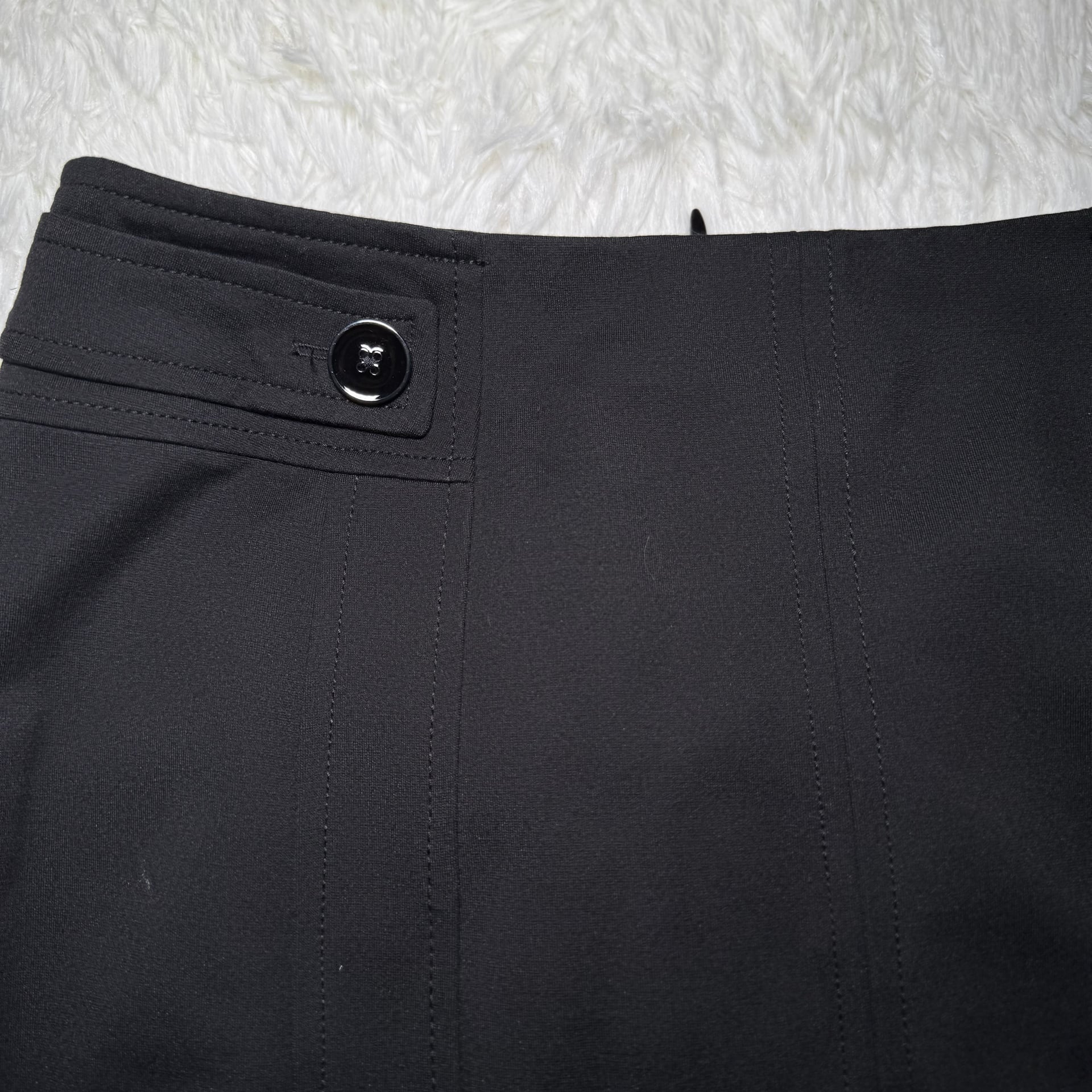White House Black Market Sz 0 Black Mini Skirt 2