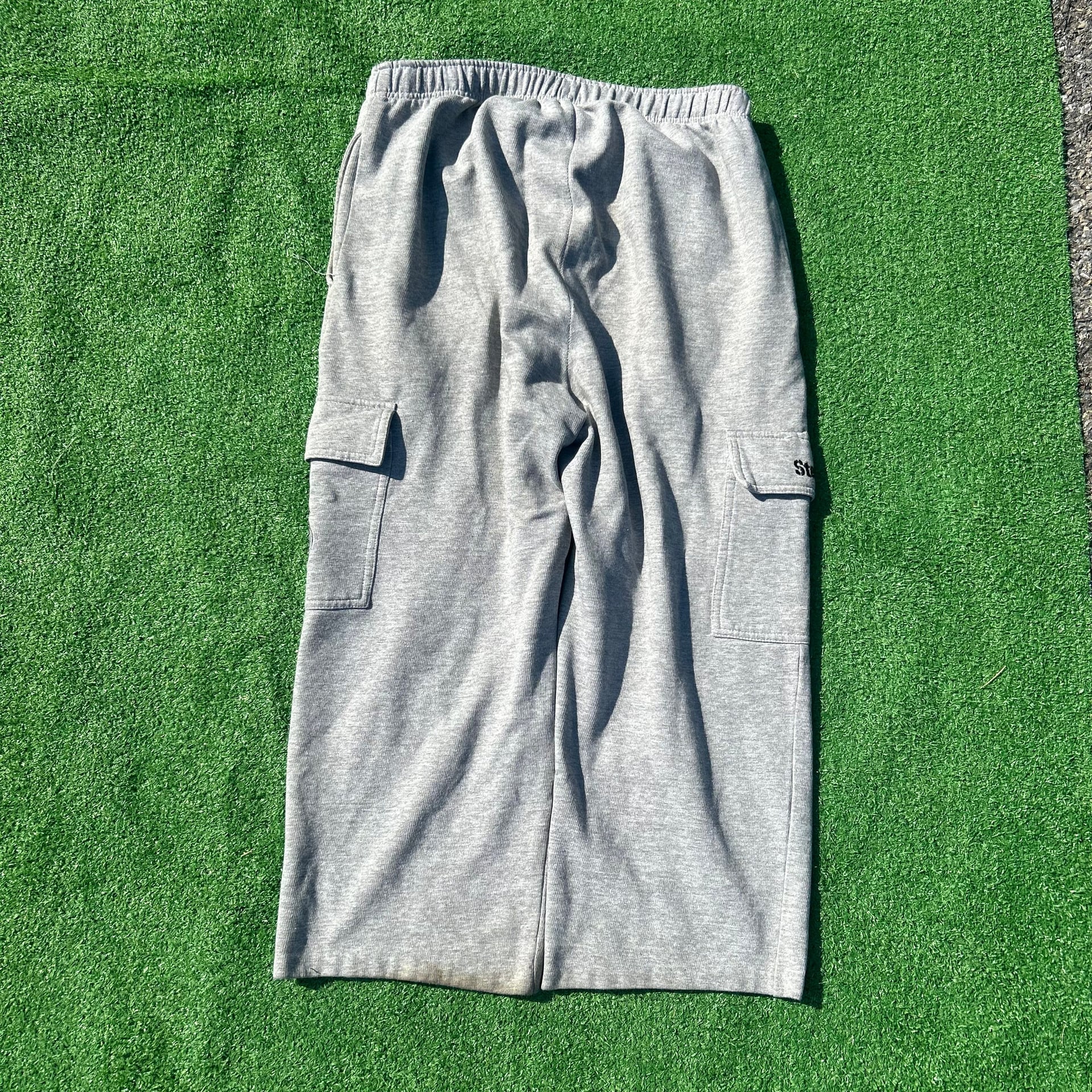 Men’s medium Pittsburgh Steelers NFL grey cargo sweatpants baggy wide leg 2