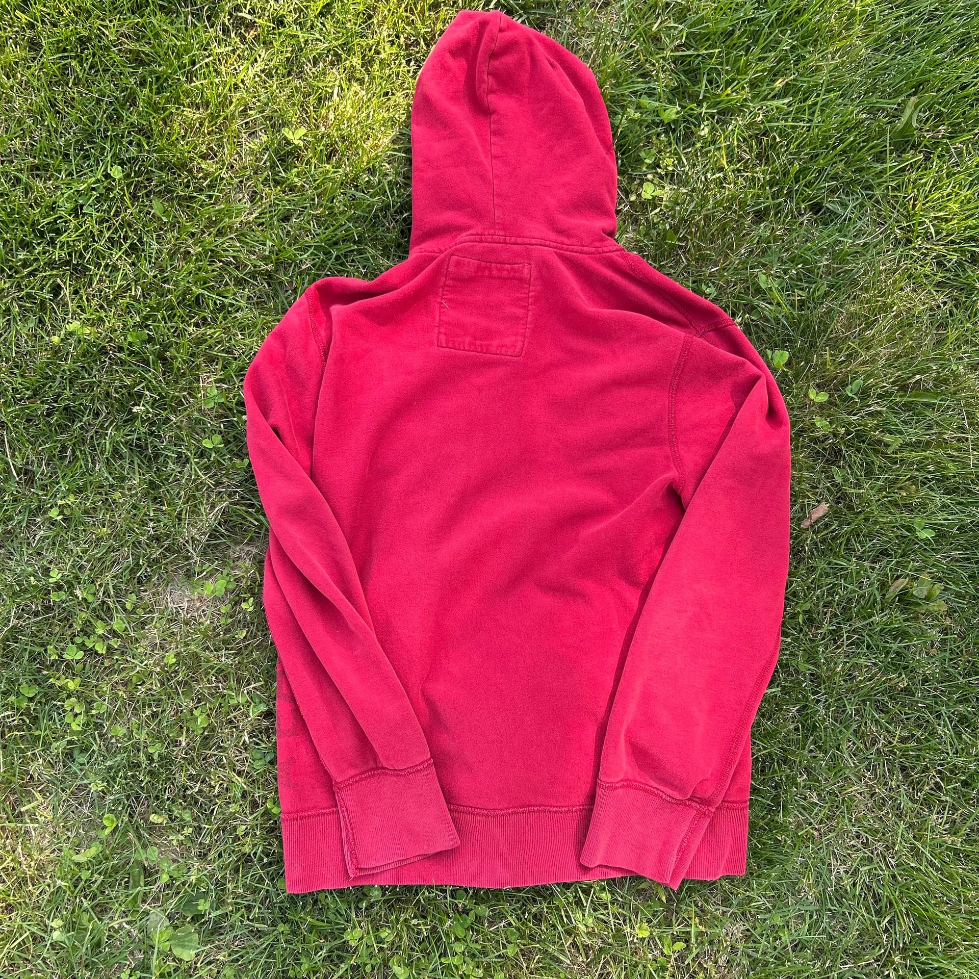 VTG American Eagle Thermal Hoodie sweatshirt Zip up jacket Red women’s large 2