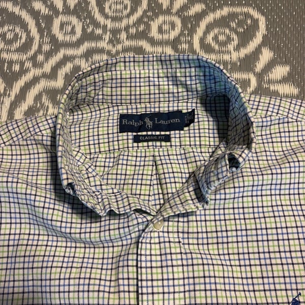 Ralph Lauren Men's Plaid Button Up Shirt - Classic Fit 15 32/33