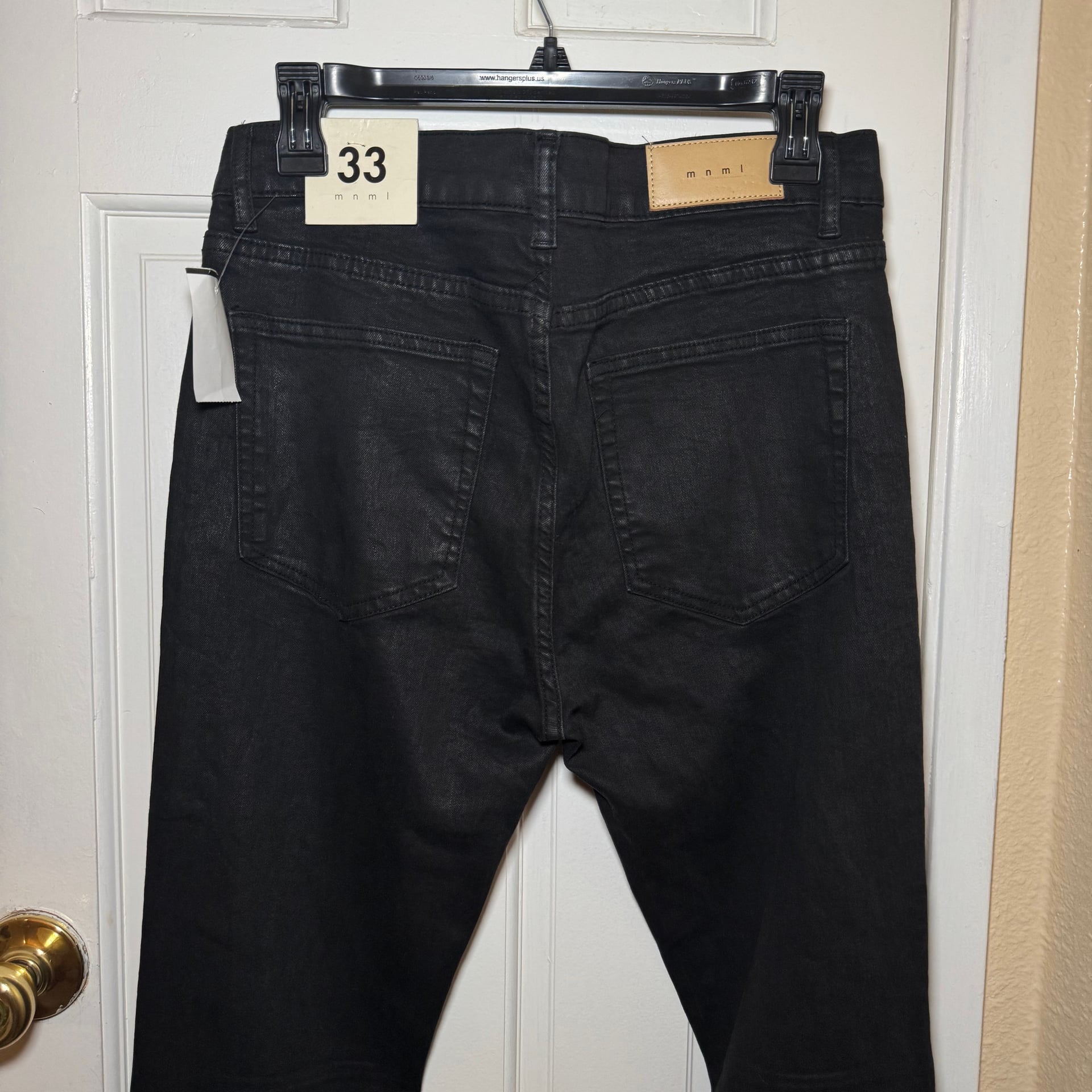 NWT mnml Skinny Everyday Black Denim Jeans Size 33 4