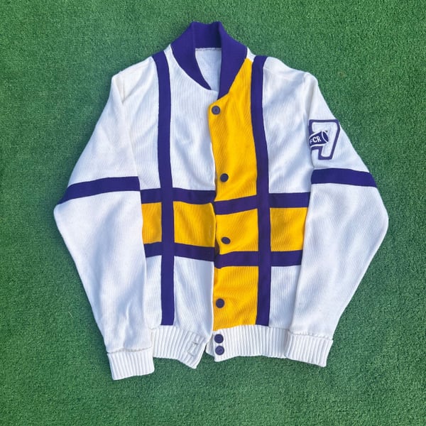 Vintage 1990s FCR Wool Varsity cheer Jacket/cardigan with Patchwork 