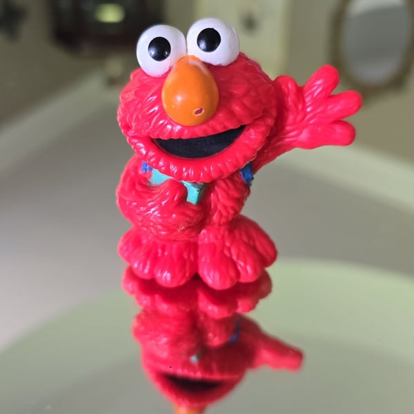 Sesame Street Elmo figure HASBRO cake topper playskool toy Used