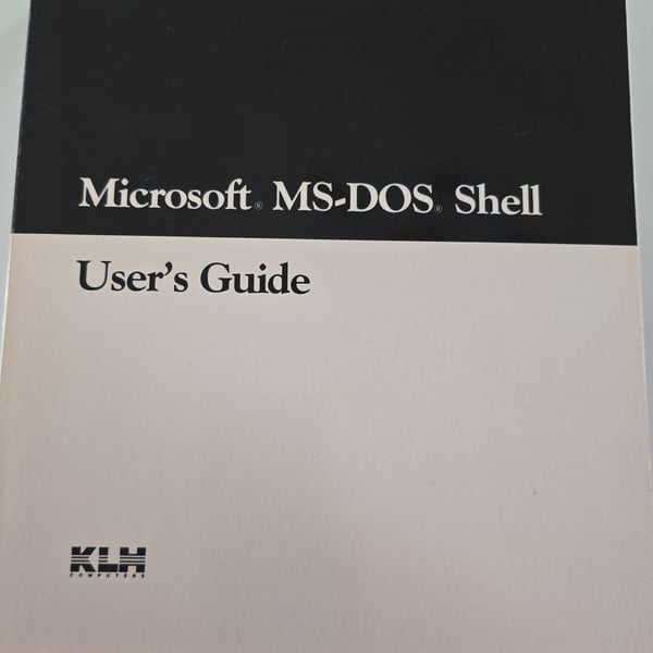 microsoft MS-DOS Shell User's guide vintage 80s 90s computer books
