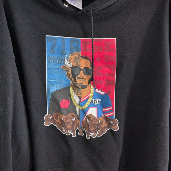 Buffalo Bills Mafia x Benny Collab Split Face hoodie