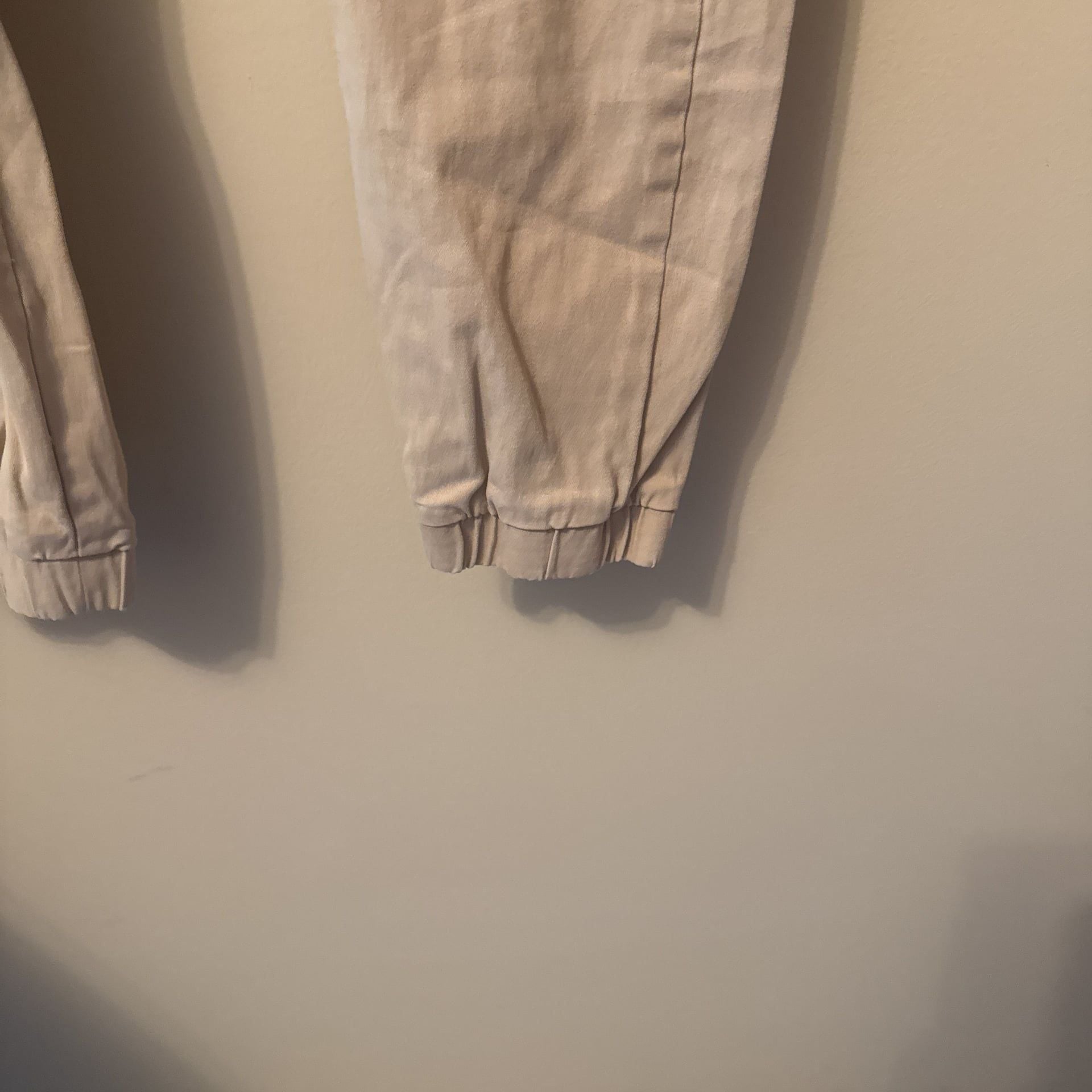 WT02 Cargo Pants Mens Medium Brown Joggers Drawstrings Stretch Casual 5