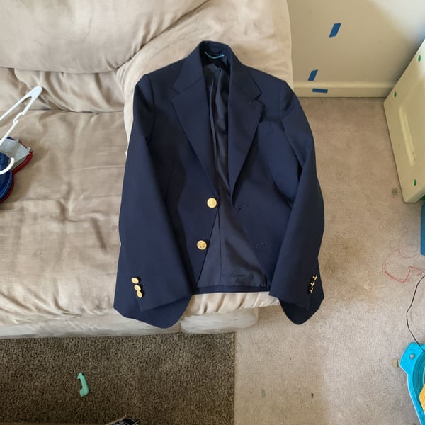 Brooks Brothers Men's Navy Blue Blazer Sport Coat Gold Buttons