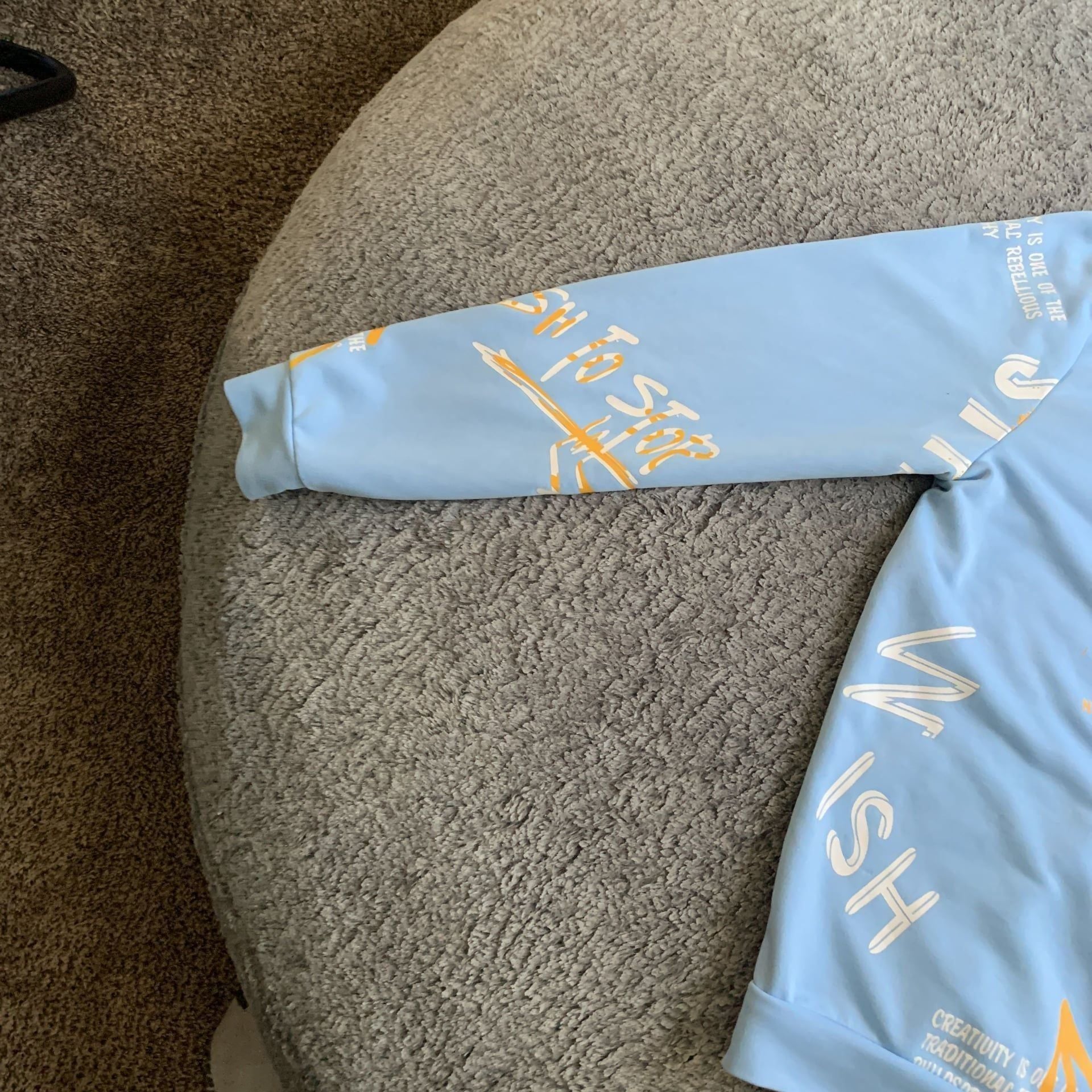 Light Blue Graphic Crewneck Sweatshirt 3