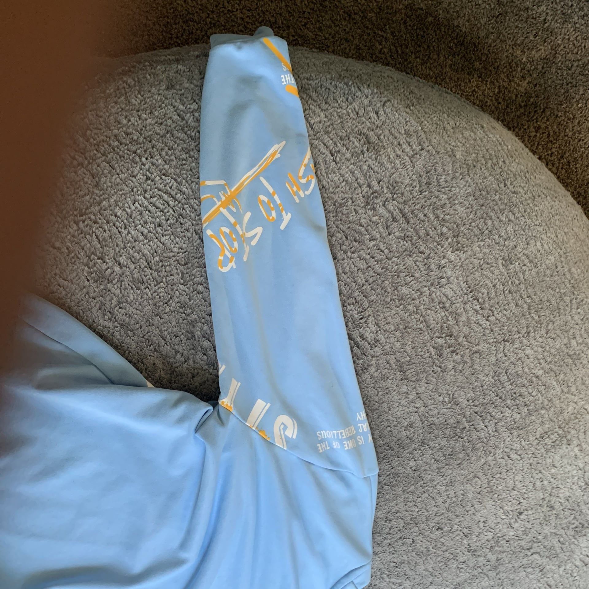 Light Blue Graphic Crewneck Sweatshirt 5