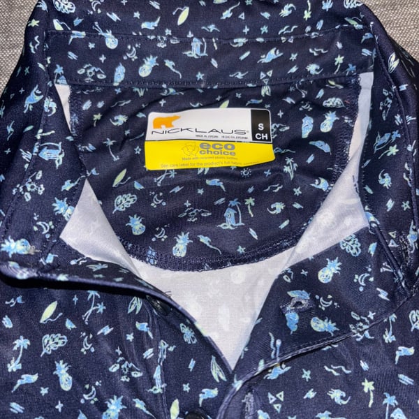 Nicklaus Men's Eco Choice Hawaiian Golf Polo Shirt, Size S