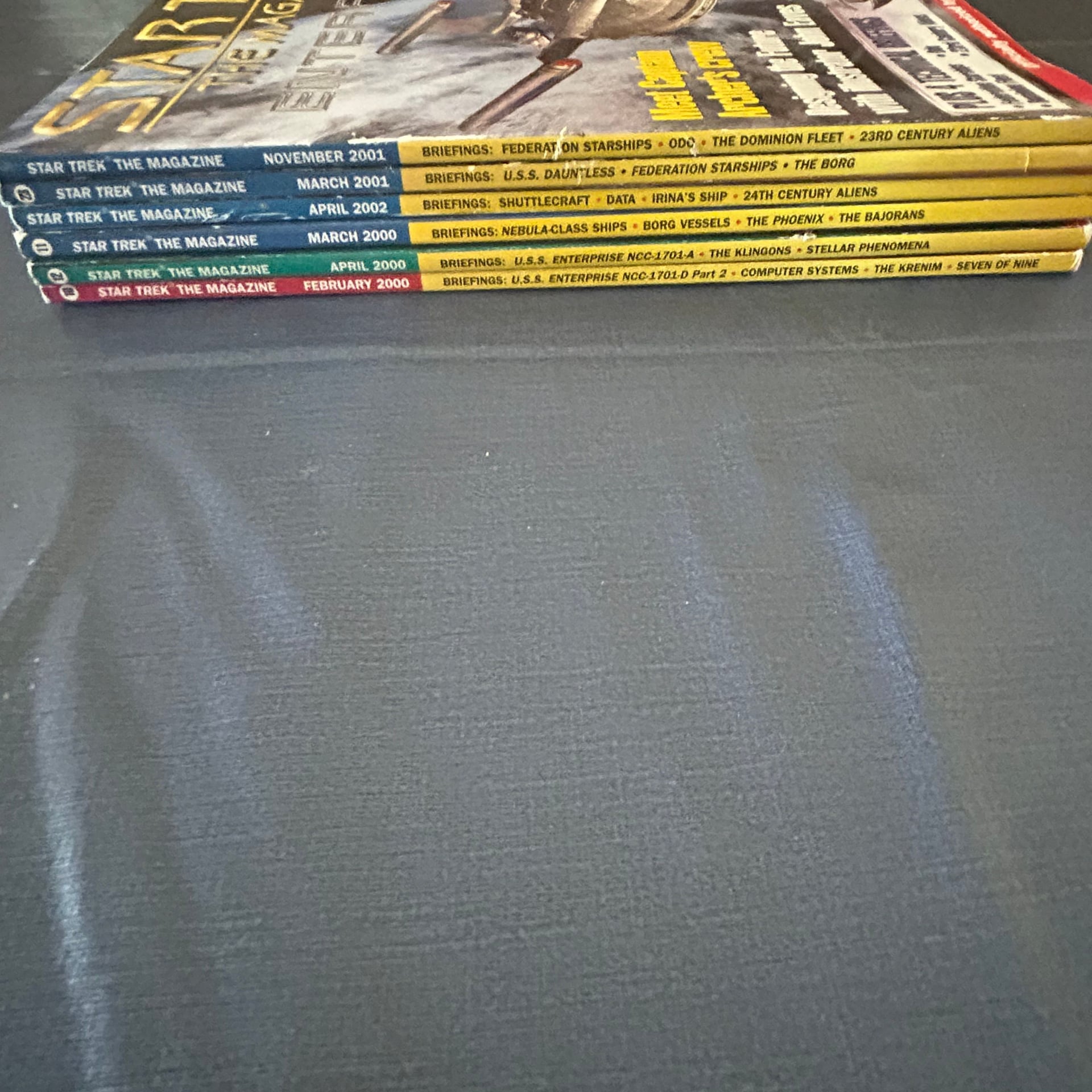 6 various Star Trek The Magazines ranging from February 2000- April 2002 7