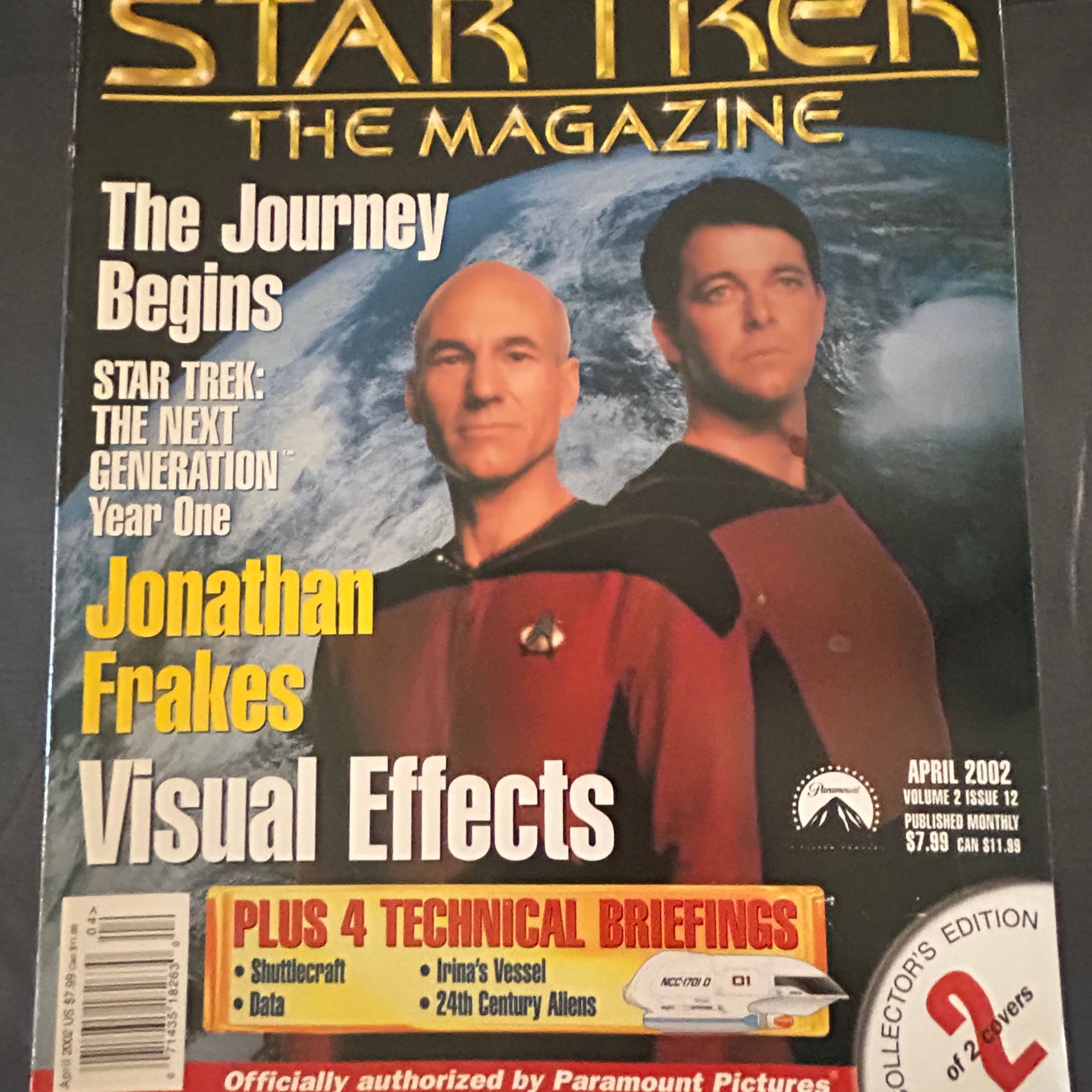 6 various Star Trek The Magazines ranging from February 2000- April 2002 3