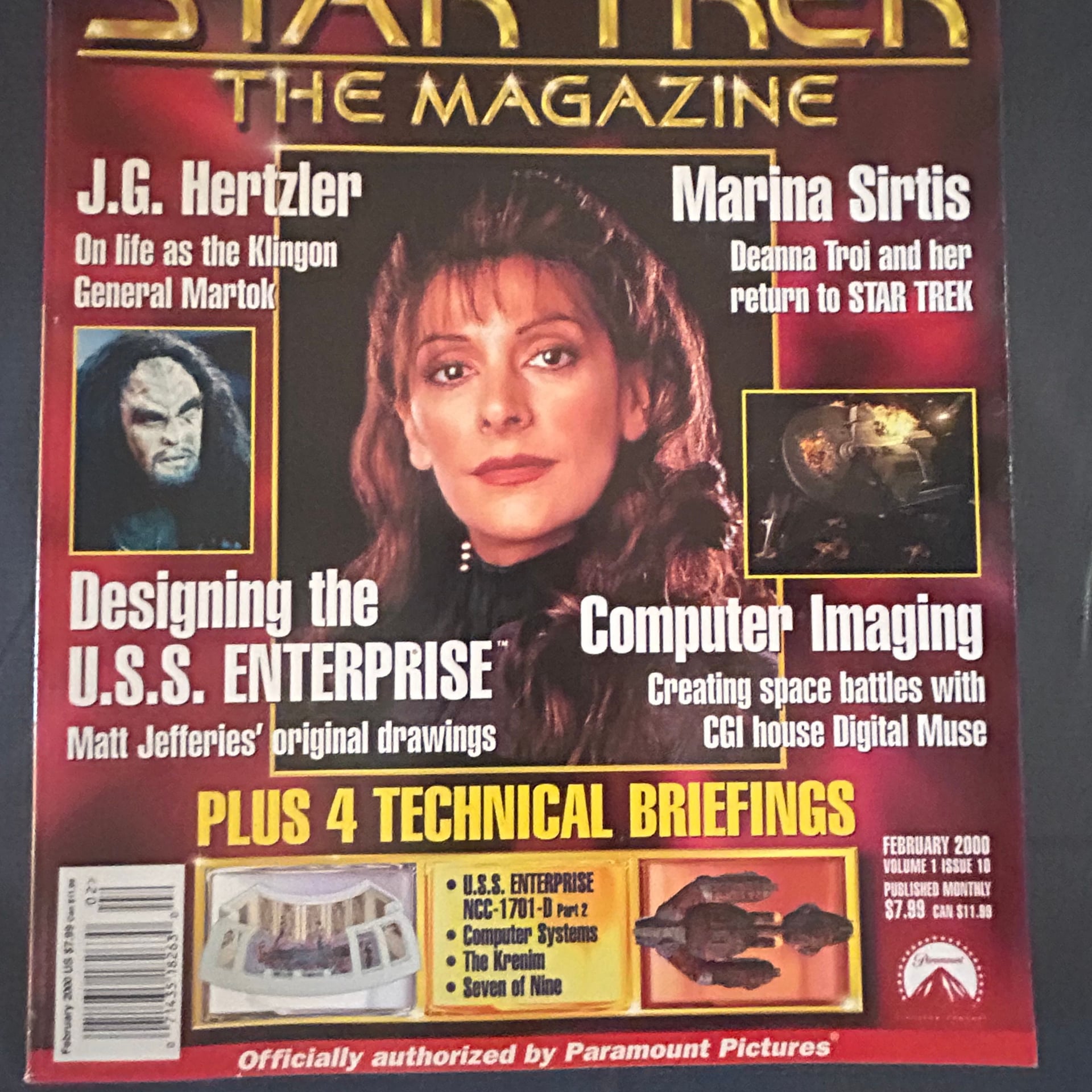 6 various Star Trek The Magazines ranging from February 2000- April 2002 6