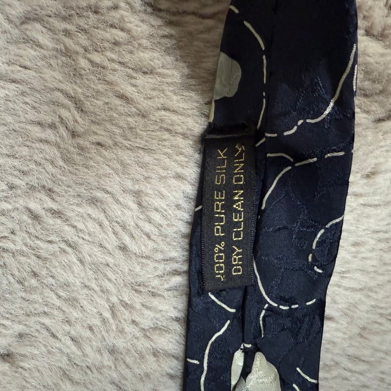 Giorgio Armani Men Ties Pure 100% Silk Dark Navy Made in Italy Business Career 5